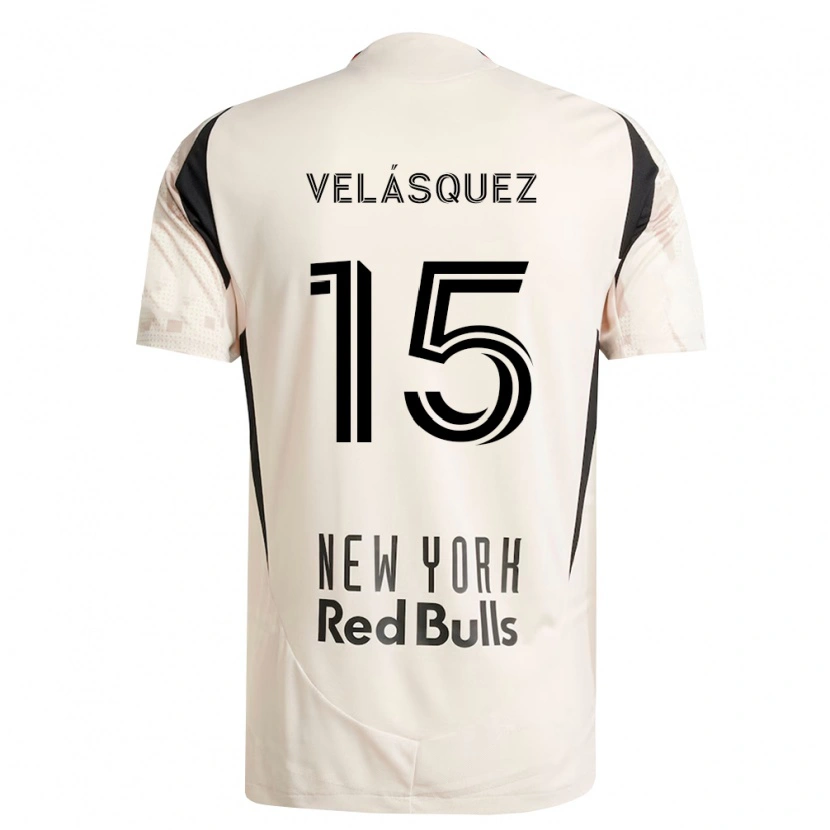 Danxen Barn Eric Velásquez #15 Off-White Röd Svart Bortatröja Matchtröjor 2026/27 Tröjor T-Tröja