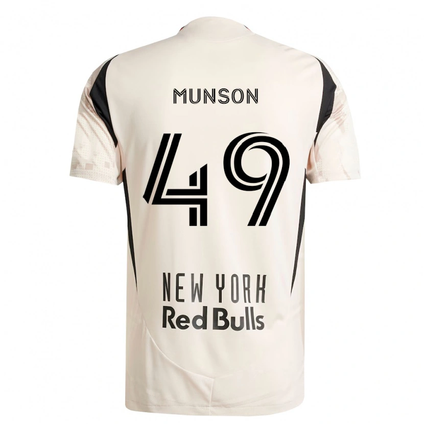 Danxen Barn Josh Munson #49 Off-White Röd Svart Bortatröja Matchtröjor 2026/27 Tröjor T-Tröja