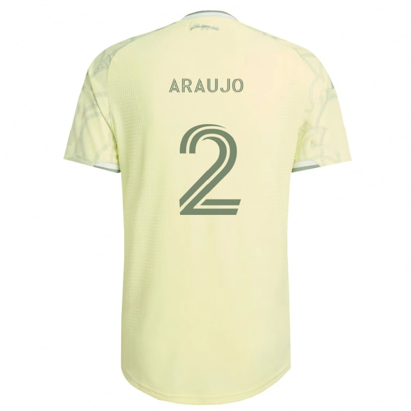 Danxen Barn Miguel Araujo #2 Beige Vit Bortatröja Matchtröjor 2026/27 Tröjor T-Tröja