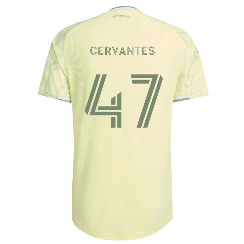 Danxen Barn Daniel Cervantes #47 Beige Vit Bortatröja Matchtröjor 2026/27 Tröjor T-Tröja