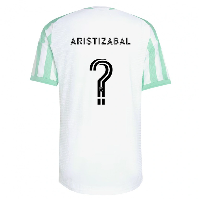 Danxen Barn Nicolas Aristizabal #0 Ljusgrön Svart Vit Bortatröja Matchtröjor 2026/27 Tröjor T-Tröja