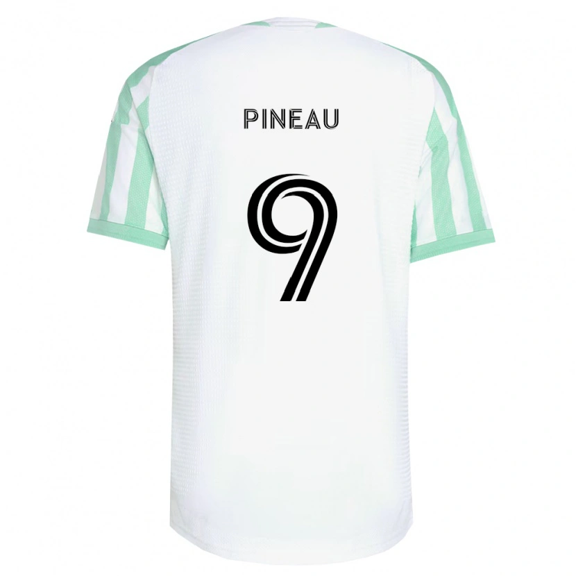 Danxen Barn Sebastien Pineau #9 Ljusgrön Svart Vit Bortatröja Matchtröjor 2026/27 Tröjor T-Tröja