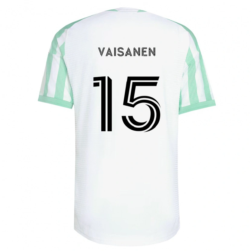 Danxen Barn Leo Väisänen #15 Ljusgrön Svart Vit Bortatröja Matchtröjor 2026/27 Tröjor T-Tröja