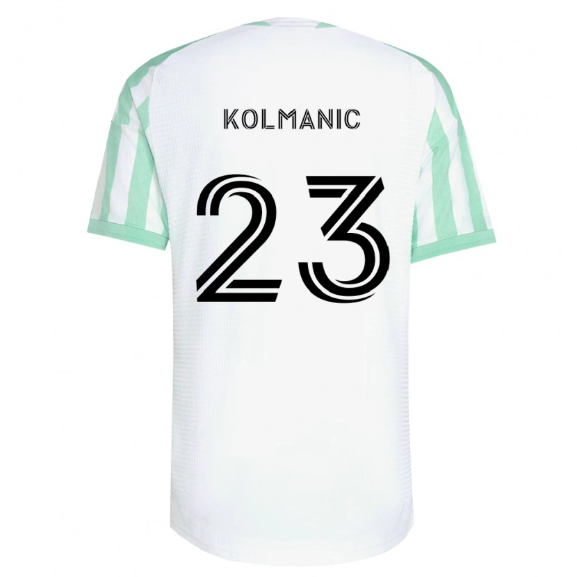 Danxen Barn Žan Kolmanič #23 Ljusgrön Svart Vit Bortatröja Matchtröjor 2026/27 Tröjor T-Tröja