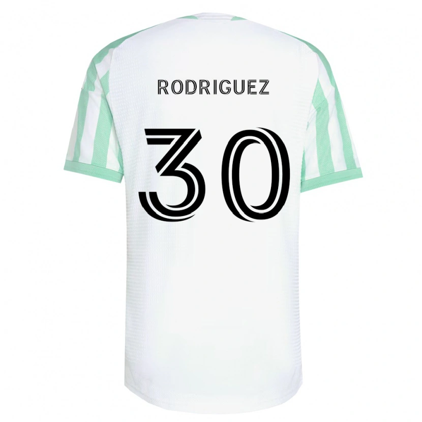 Danxen Barn Memo Rodríguez #30 Ljusgrön Svart Vit Bortatröja Matchtröjor 2026/27 Tröjor T-Tröja