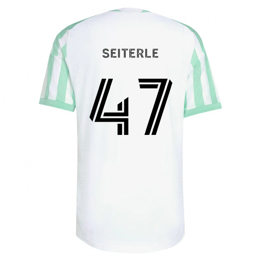 Danxen Barn Sebastian Seiterle #47 Ljusgrön Svart Vit Bortatröja Matchtröjor 2026/27 Tröjor T-Tröja