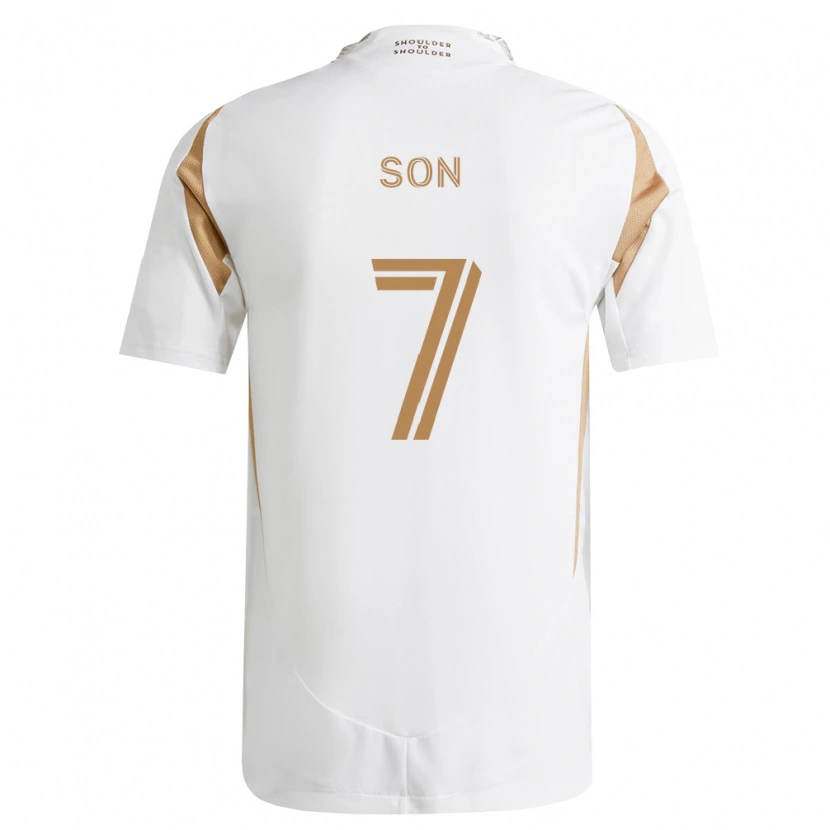 Danxen Barn Heung-Min Son #7 Vit Brun Bortatröja Matchtröjor 2026/27 Tröjor T-Tröja