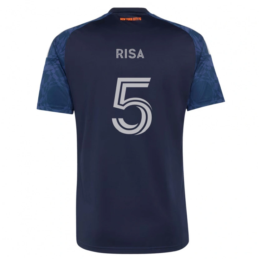Danxen Barn Birk Risa #5 Mörkblå Vit Bortatröja Matchtröjor 2026/27 Tröjor T-Tröja