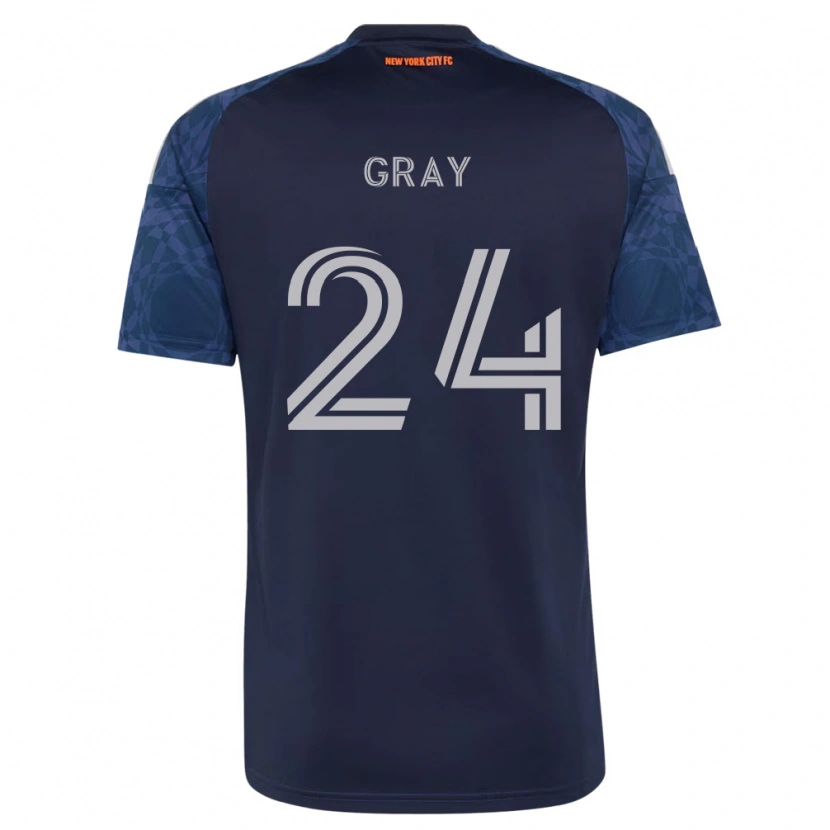Danxen Barn Tayvon Gray #24 Mörkblå Vit Bortatröja Matchtröjor 2026/27 Tröjor T-Tröja