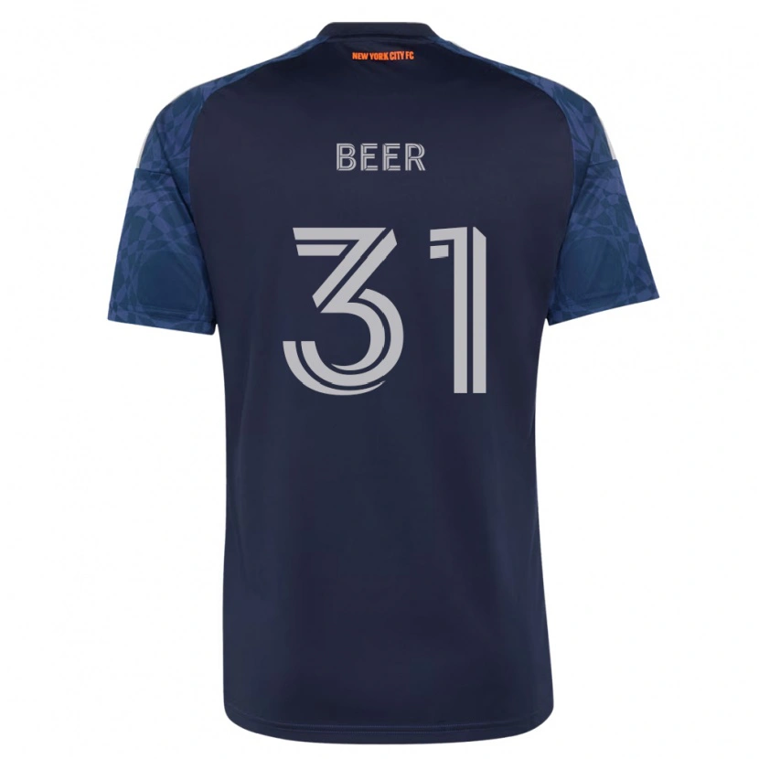 Danxen Barn Jack Beer #31 Mörkblå Vit Bortatröja Matchtröjor 2026/27 Tröjor T-Tröja