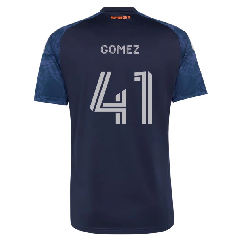 Danxen Barn Julián Gómez #41 Mörkblå Vit Bortatröja Matchtröjor 2026/27 Tröjor T-Tröja