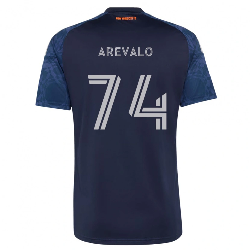Danxen Barn Ronny Arévalo #74 Mörkblå Vit Bortatröja Matchtröjor 2026/27 Tröjor T-Tröja