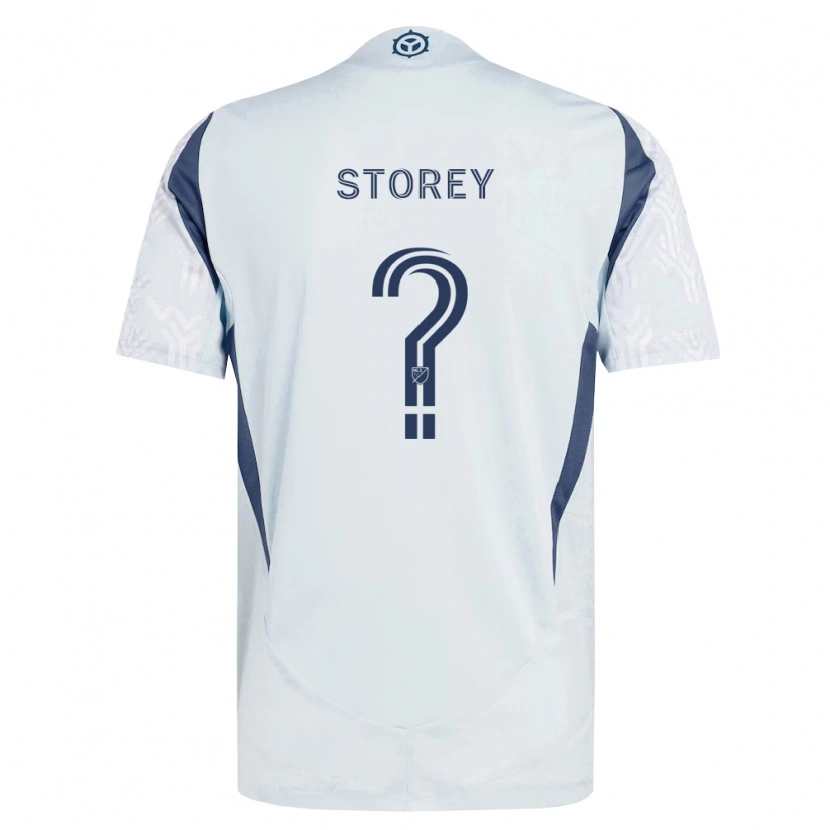 Danxen Barn Harrison Storey #0 Blågrå Vit Bortatröja Matchtröjor 2026/27 Tröjor T-Tröja