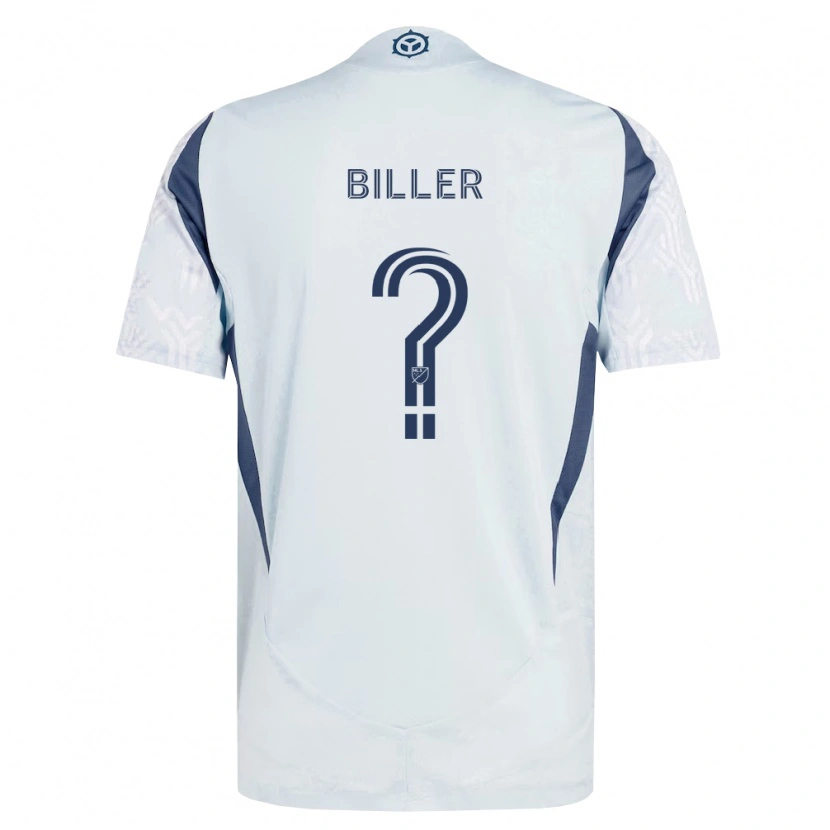 Danxen Barn Dempsey Biller #0 Blågrå Vit Bortatröja Matchtröjor 2026/27 Tröjor T-Tröja