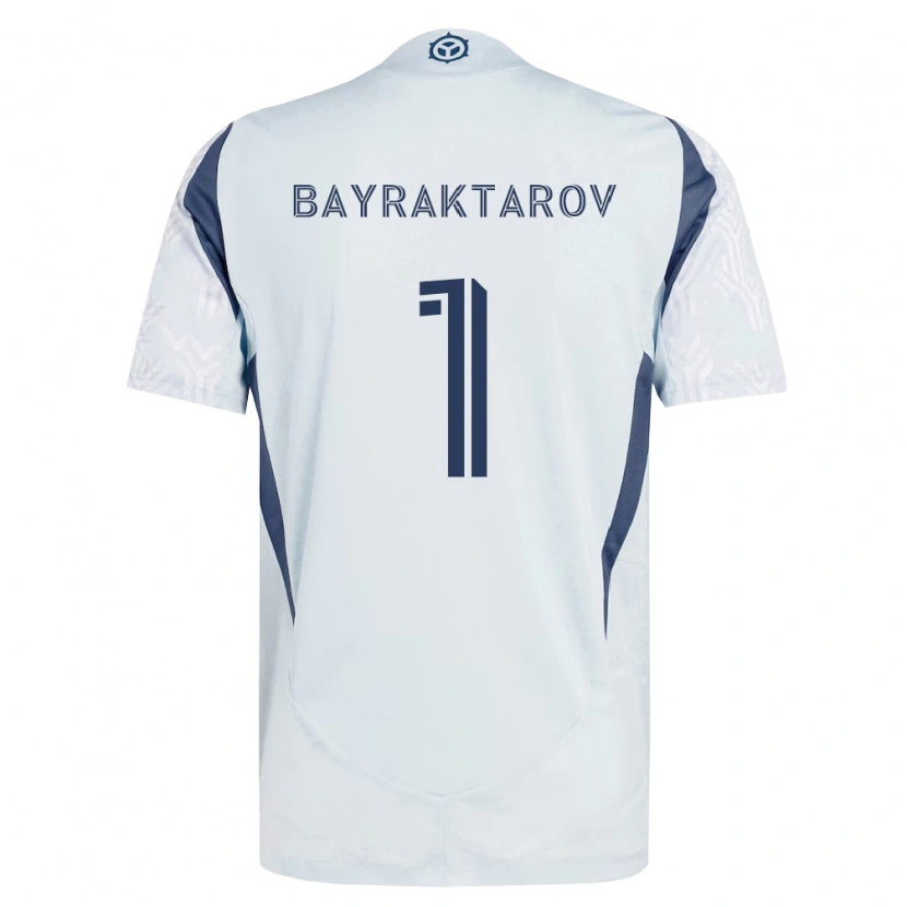 Danxen Barn Alex Bayraktarov #1 Blågrå Vit Bortatröja Matchtröjor 2026/27 Tröjor T-Tröja