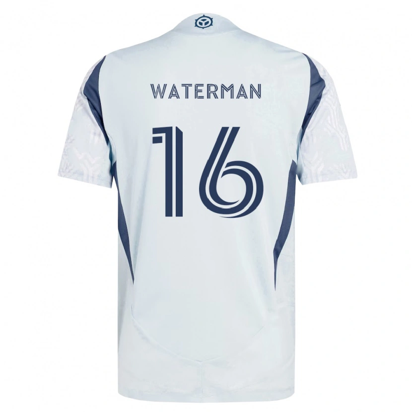Danxen Barn Joel Waterman #16 Blågrå Vit Bortatröja Matchtröjor 2026/27 Tröjor T-Tröja