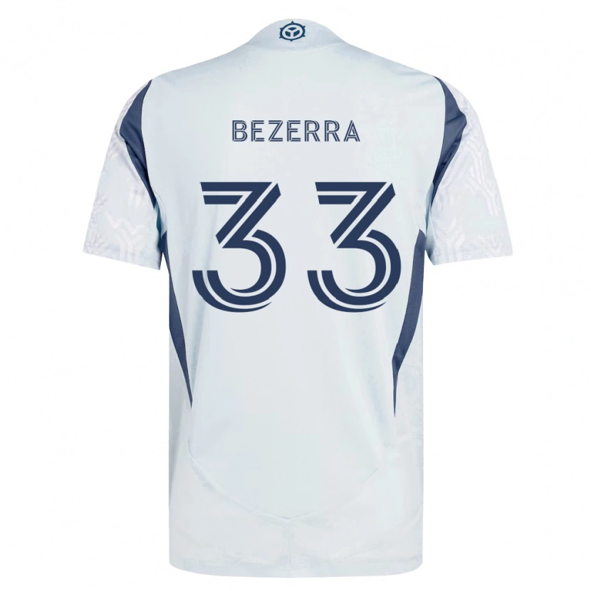 Danxen Barn Victor Bezerra #33 Blågrå Vit Bortatröja Matchtröjor 2026/27 Tröjor T-Tröja