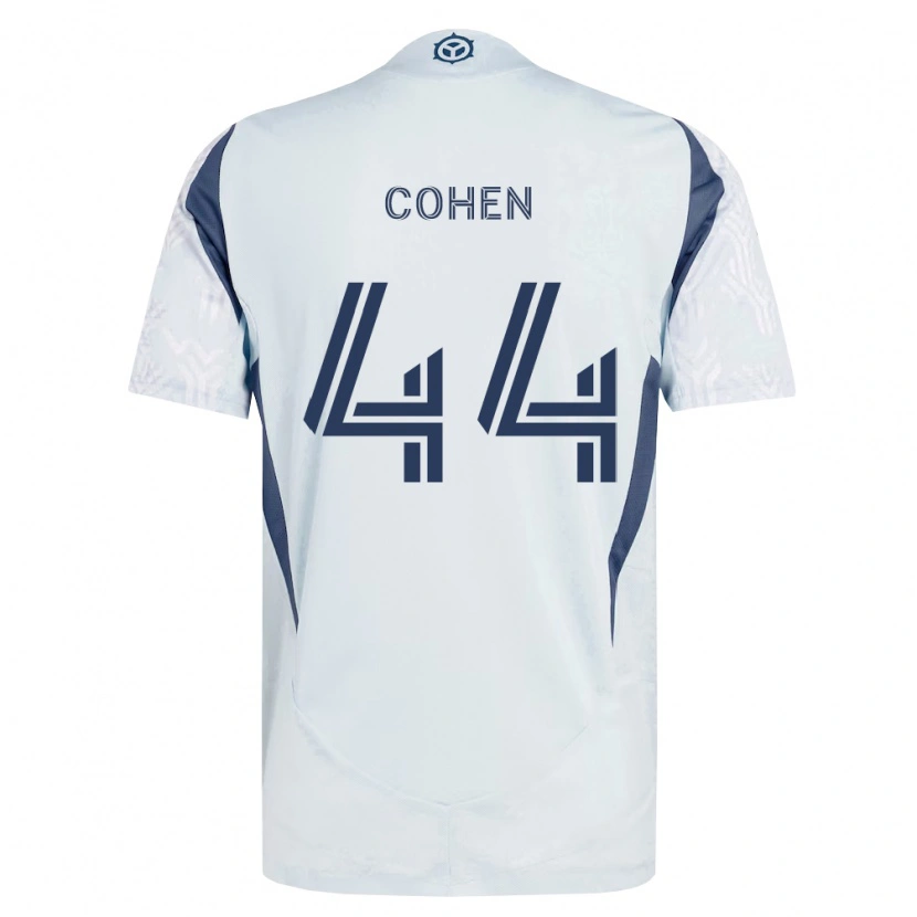 Danxen Barn Josh Cohen #44 Blågrå Vit Bortatröja Matchtröjor 2026/27 Tröjor T-Tröja