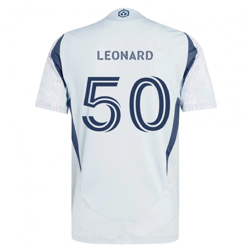 Danxen Barn Eric Leonard #50 Blågrå Vit Bortatröja Matchtröjor 2026/27 Tröjor T-Tröja