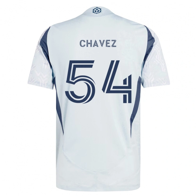 Danxen Barn Emiliano Chavez #54 Blågrå Vit Bortatröja Matchtröjor 2026/27 Tröjor T-Tröja