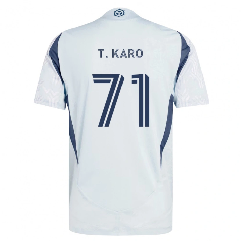 Danxen Barn David Tchétchao Karo #71 Blågrå Vit Bortatröja Matchtröjor 2026/27 Tröjor T-Tröja