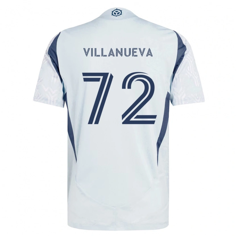 Danxen Barn Damyan Villanueva #72 Blågrå Vit Bortatröja Matchtröjor 2026/27 Tröjor T-Tröja