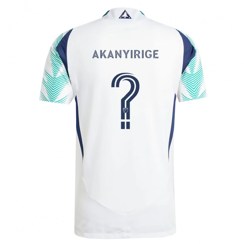 Danxen Barn Jacob Akanyirige #0 Vit Marinblå Ljusgrön Bortatröja Matchtröjor 2026/27 Tröjor T-Tröja