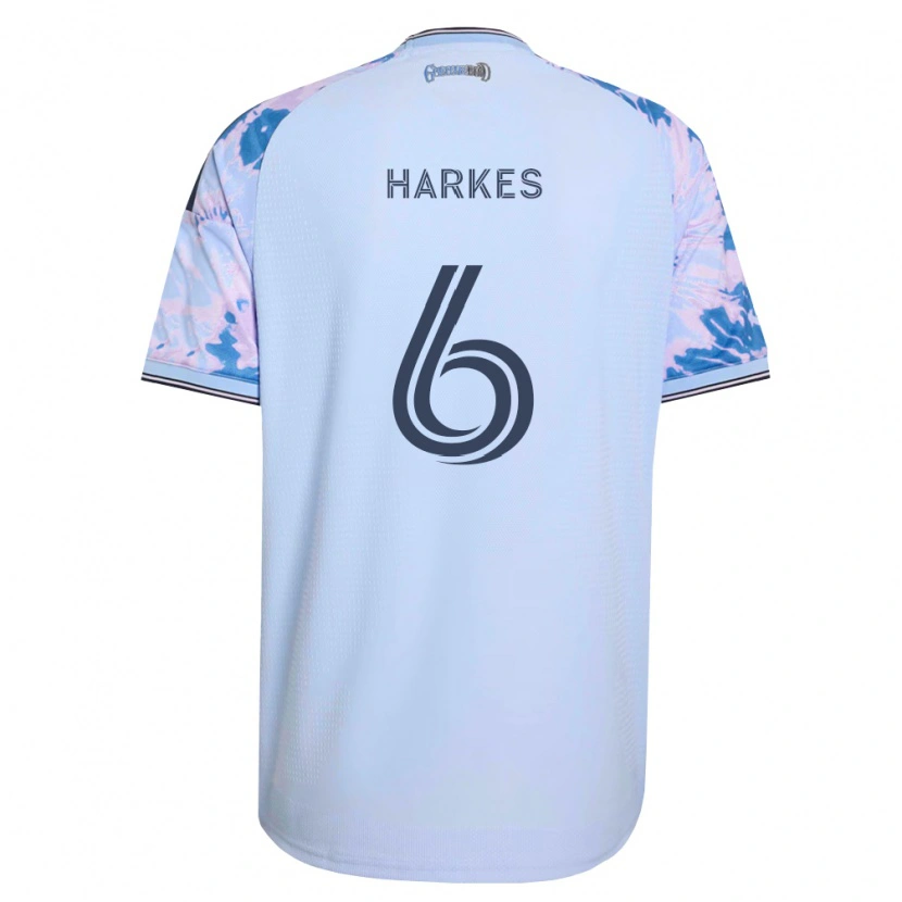 Danxen Barn Ian Harkes #6 Kungligt Blå Vit Svart Bortatröja Matchtröjor 2026/27 Tröjor T-Tröja