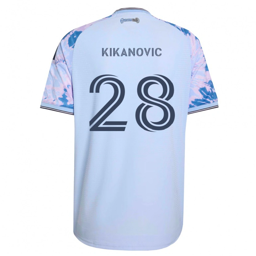 Danxen Barn Benji Kikanović #28 Kungligt Blå Vit Svart Bortatröja Matchtröjor 2026/27 Tröjor T-Tröja