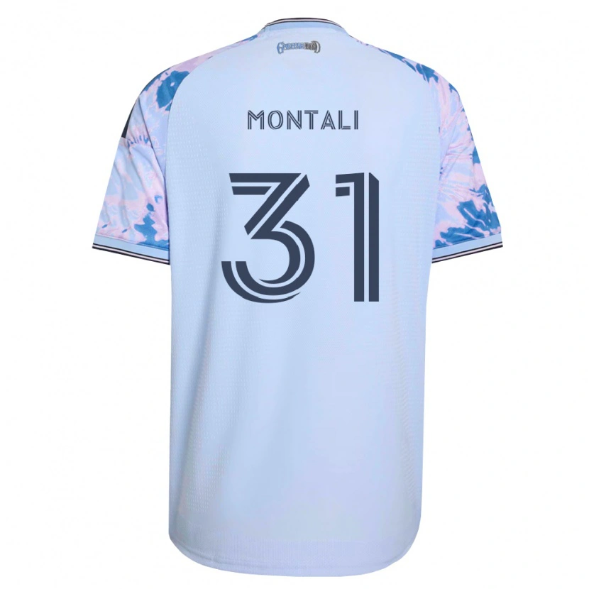 Danxen Barn Francesco Montali #31 Kungligt Blå Vit Svart Bortatröja Matchtröjor 2026/27 Tröjor T-Tröja