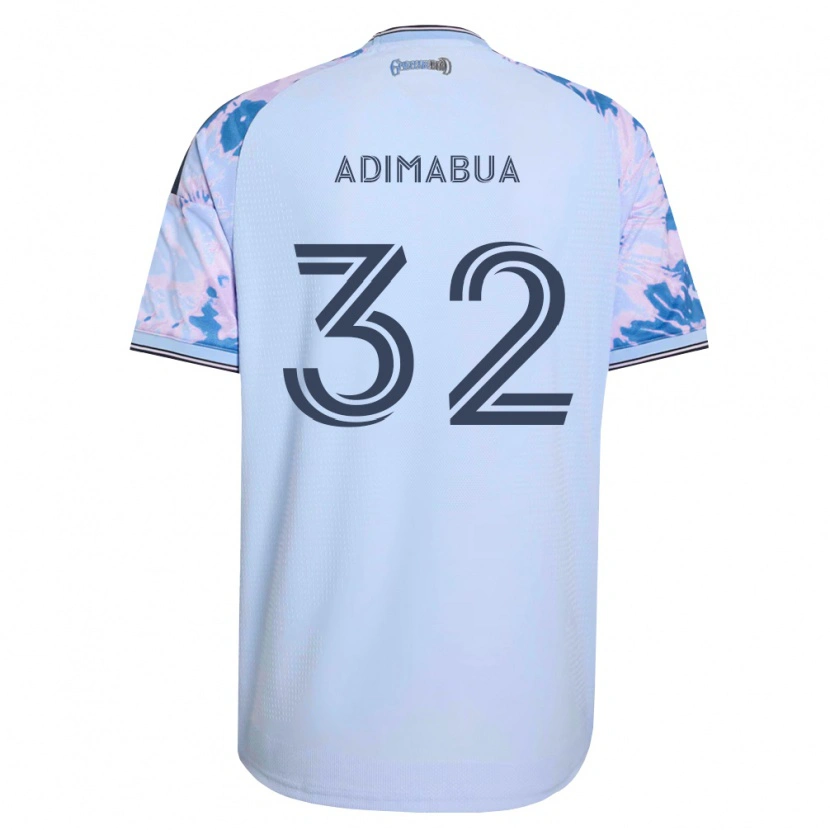 Danxen Barn Nonso Adimabua #32 Kungligt Blå Vit Svart Bortatröja Matchtröjor 2026/27 Tröjor T-Tröja