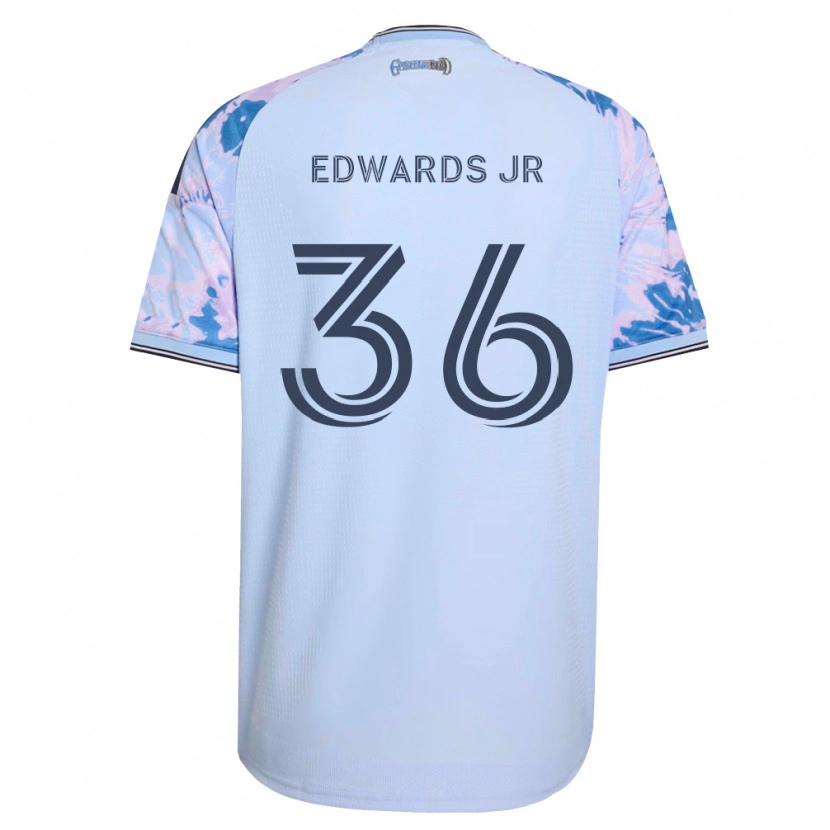Danxen Barn Earl Edwards Jr. #36 Kungligt Blå Vit Svart Bortatröja Matchtröjor 2026/27 Tröjor T-Tröja