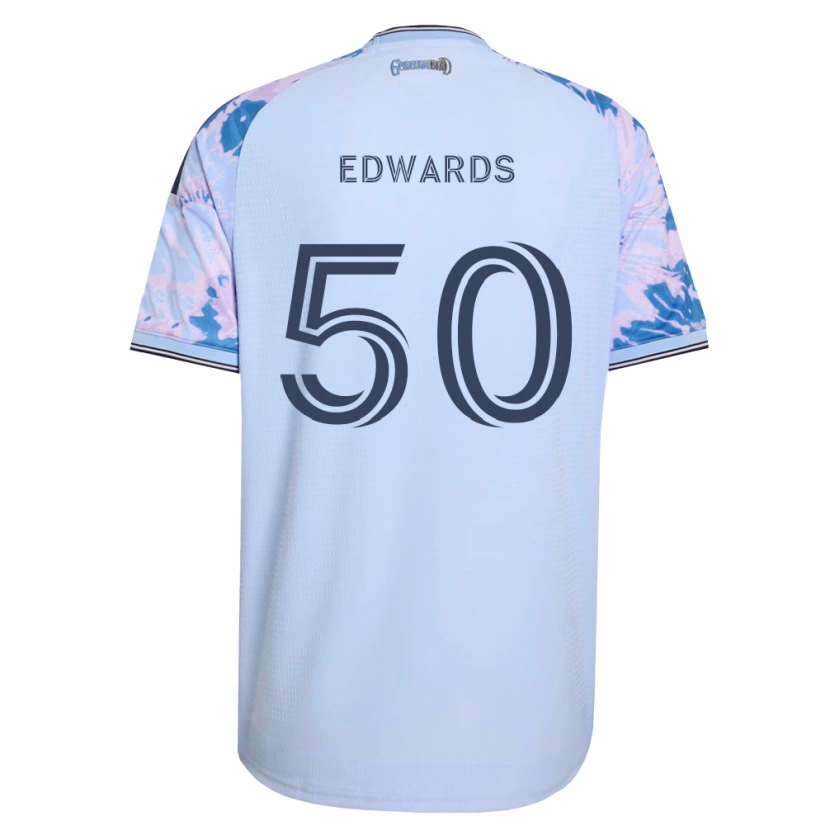 Danxen Barn Aaron Edwards #50 Kungligt Blå Vit Svart Bortatröja Matchtröjor 2026/27 Tröjor T-Tröja