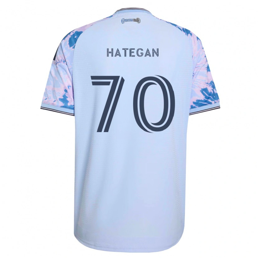 Danxen Barn Roberto Hategan #70 Kungligt Blå Vit Svart Bortatröja Matchtröjor 2026/27 Tröjor T-Tröja
