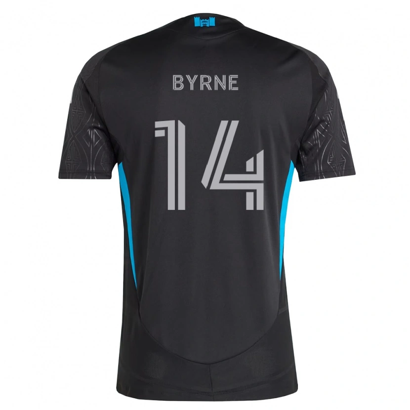 Danxen Barn Nathan Byrne #14 Svart Vit Himmelsblå Bortatröja Matchtröjor 2026/27 Tröjor T-Tröja