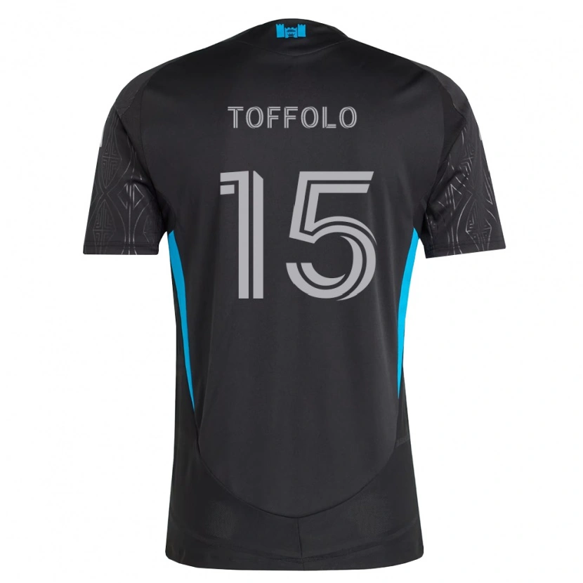 Danxen Barn Harry Toffolo #15 Svart Vit Himmelsblå Bortatröja Matchtröjor 2026/27 Tröjor T-Tröja