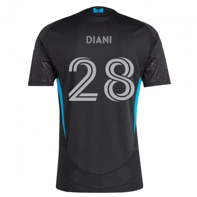 Danxen Barn Djibril Diani #28 Svart Vit Himmelsblå Bortatröja Matchtröjor 2026/27 Tröjor T-Tröja