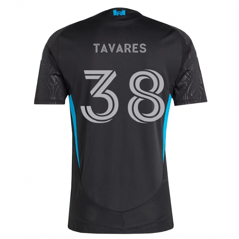 Danxen Barn Iuri Tavares #38 Svart Vit Himmelsblå Bortatröja Matchtröjor 2026/27 Tröjor T-Tröja