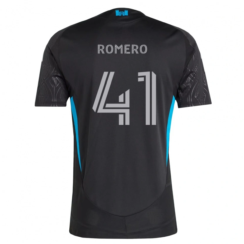 Danxen Barn Brian Romero #41 Svart Vit Himmelsblå Bortatröja Matchtröjor 2026/27 Tröjor T-Tröja