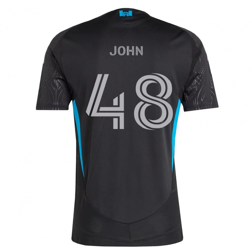 Danxen Barn Aron John #48 Svart Vit Himmelsblå Bortatröja Matchtröjor 2026/27 Tröjor T-Tröja