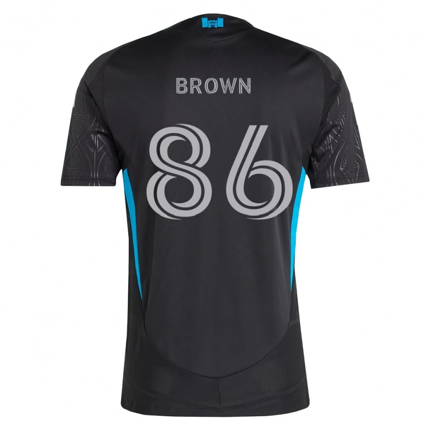 Danxen Barn Daniel Brown #86 Svart Vit Himmelsblå Bortatröja Matchtröjor 2026/27 Tröjor T-Tröja
