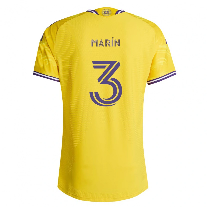 Danxen Barn Adrián Marín #3 Gul Lila Bortatröja Matchtröjor 2026/27 Tröjor T-Tröja