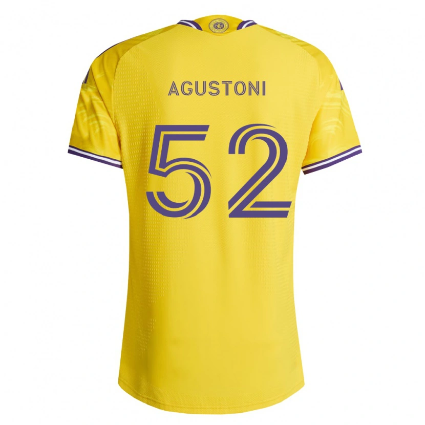 Danxen Barn Gonzalo Agustoni #52 Gul Lila Bortatröja Matchtröjor 2026/27 Tröjor T-Tröja