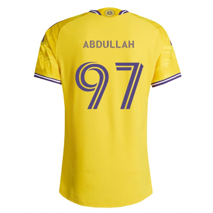 Danxen Barn Majed Abdullah #97 Gul Lila Bortatröja Matchtröjor 2026/27 Tröjor T-Tröja