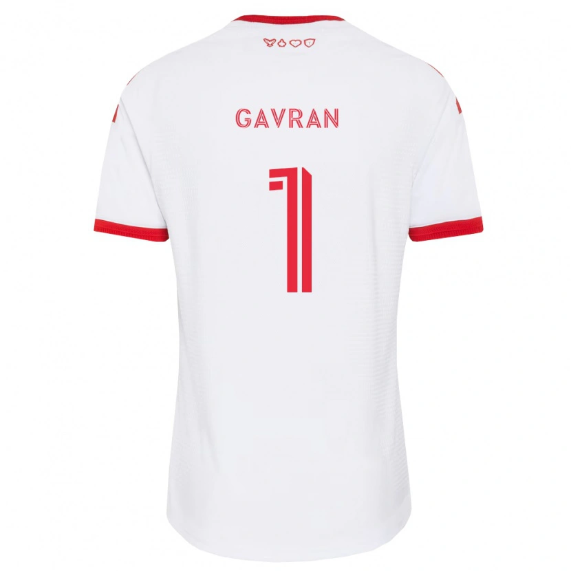 Danxen Barn Luka Gavran #1 Vit Röd Svart Bortatröja Matchtröjor 2026/27 Tröjor T-Tröja