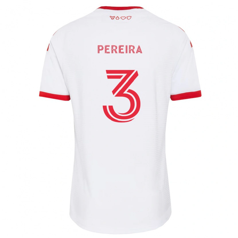 Danxen Barn Matheus Pereira #3 Vit Röd Svart Bortatröja Matchtröjor 2026/27 Tröjor T-Tröja