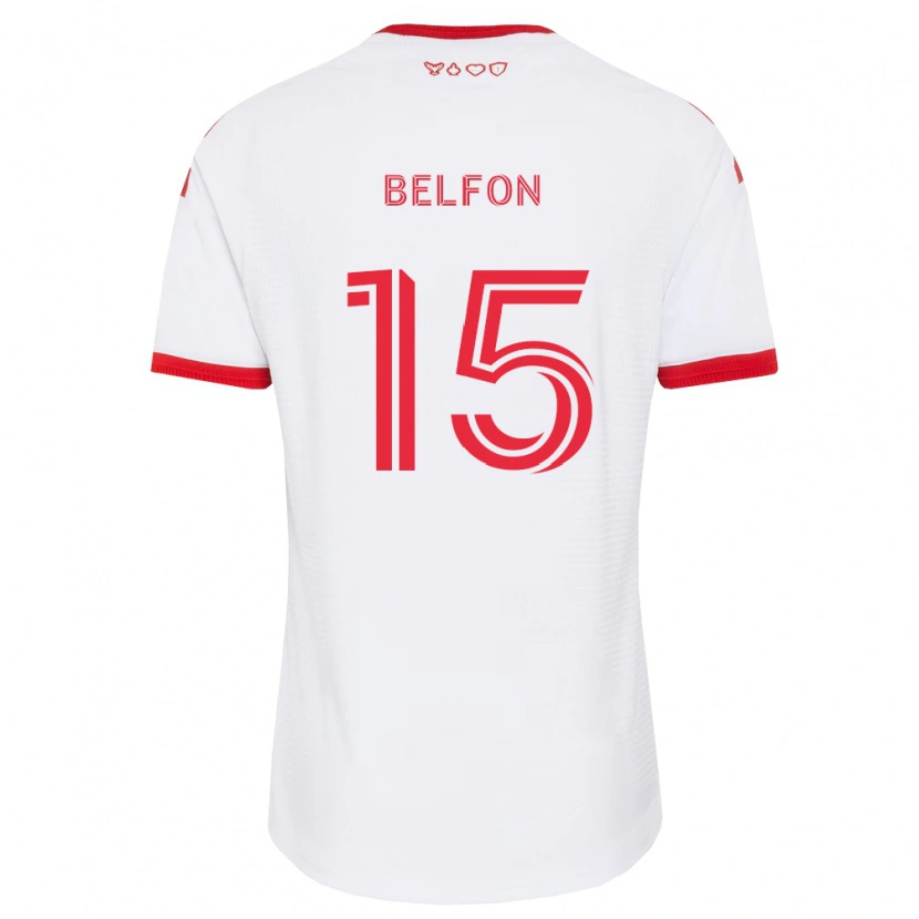 Danxen Barn Quinton Belfon #15 Vit Röd Svart Bortatröja Matchtröjor 2026/27 Tröjor T-Tröja