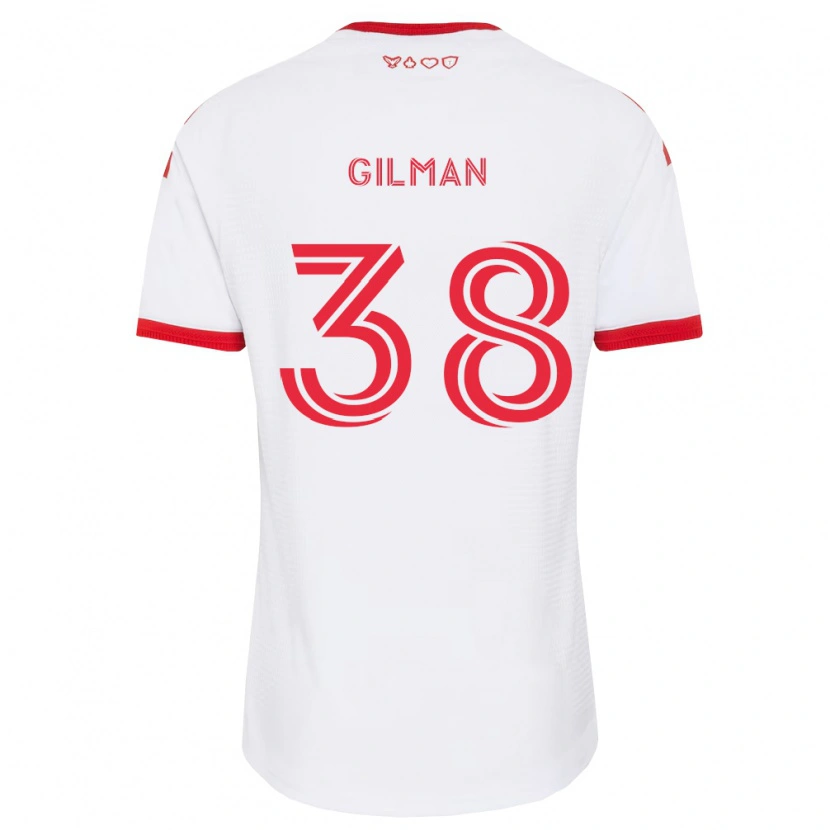 Danxen Barn Jackson Gilman #38 Vit Röd Svart Bortatröja Matchtröjor 2026/27 Tröjor T-Tröja