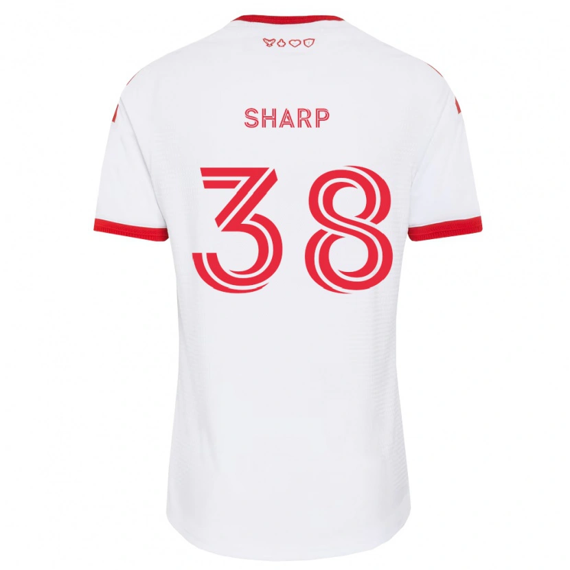 Danxen Barn Charlie Sharp #38 Vit Röd Svart Bortatröja Matchtröjor 2026/27 Tröjor T-Tröja
