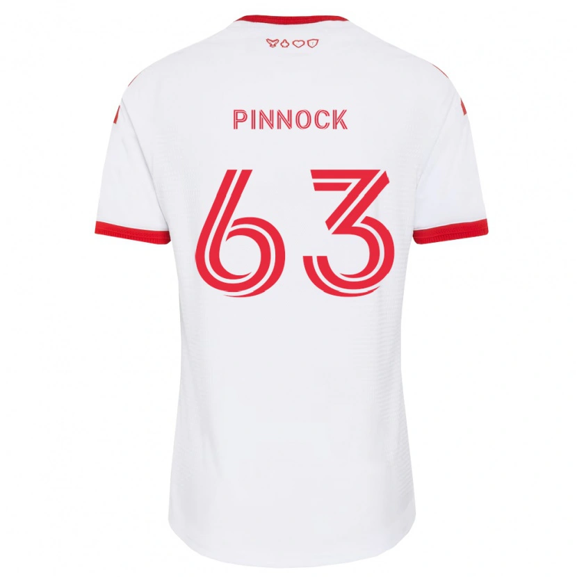 Danxen Barn Shyon Pinnock #63 Vit Röd Svart Bortatröja Matchtröjor 2026/27 Tröjor T-Tröja